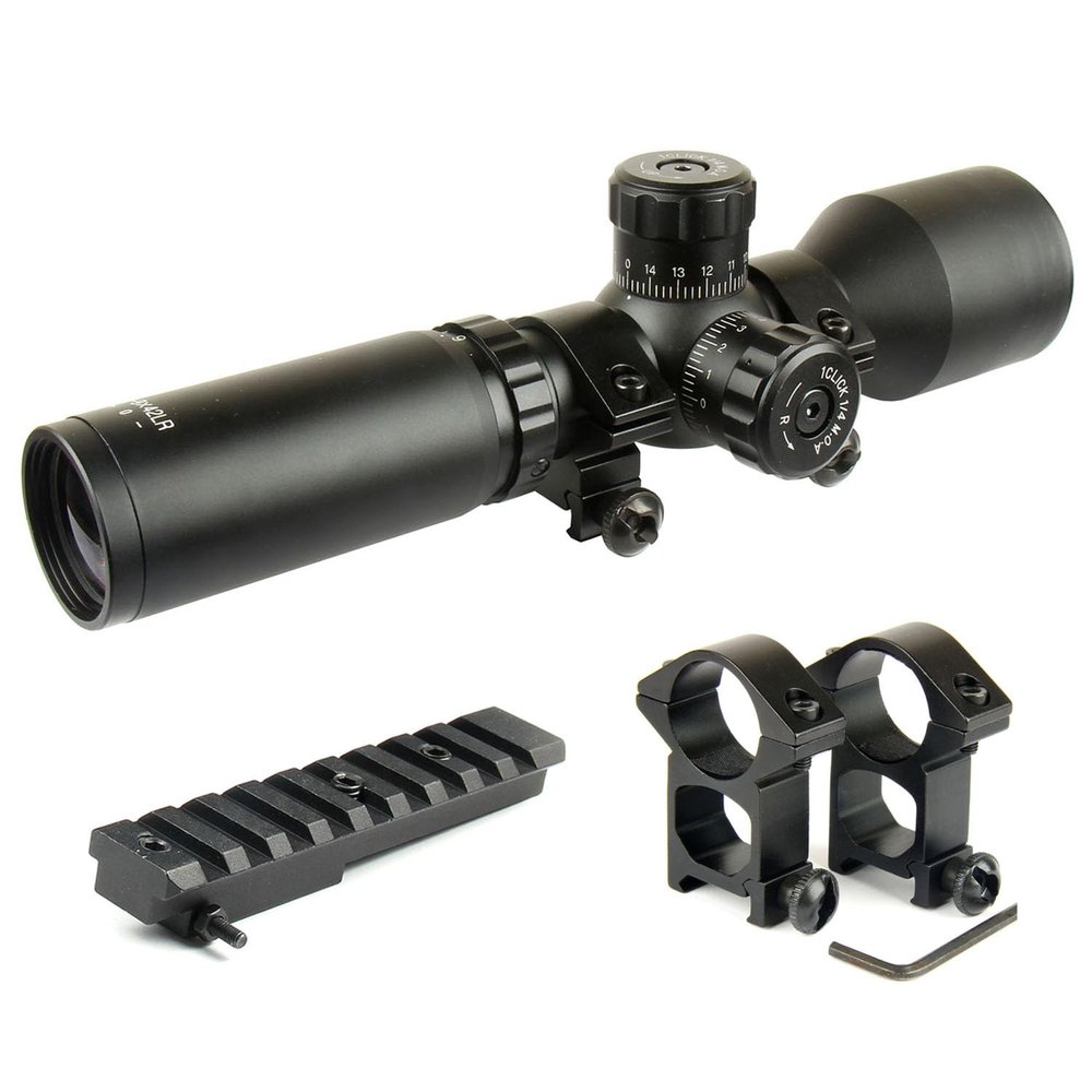 TACFUN 3-9x42 Long Eye Relief Scope w/Ring & M44 M91 30 Scout Mount for Mosin Nagant (Black)