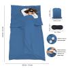 BREENHILL Sleeping Bag Liner,Camping Sheets & Travel Sheet, Hostels & Traveling Adult Sleep Sack for Backpacking, Hotels Lightweight Single & Double Camping Sleeping Bag Liners Blue view 2