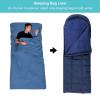 BREENHILL Sleeping Bag Liner,Camping Sheets & Travel Sheet, Hostels & Traveling Adult Sleep Sack for Backpacking, Hotels Lightweight Single & Double Camping Sleeping Bag Liners Blue view 4