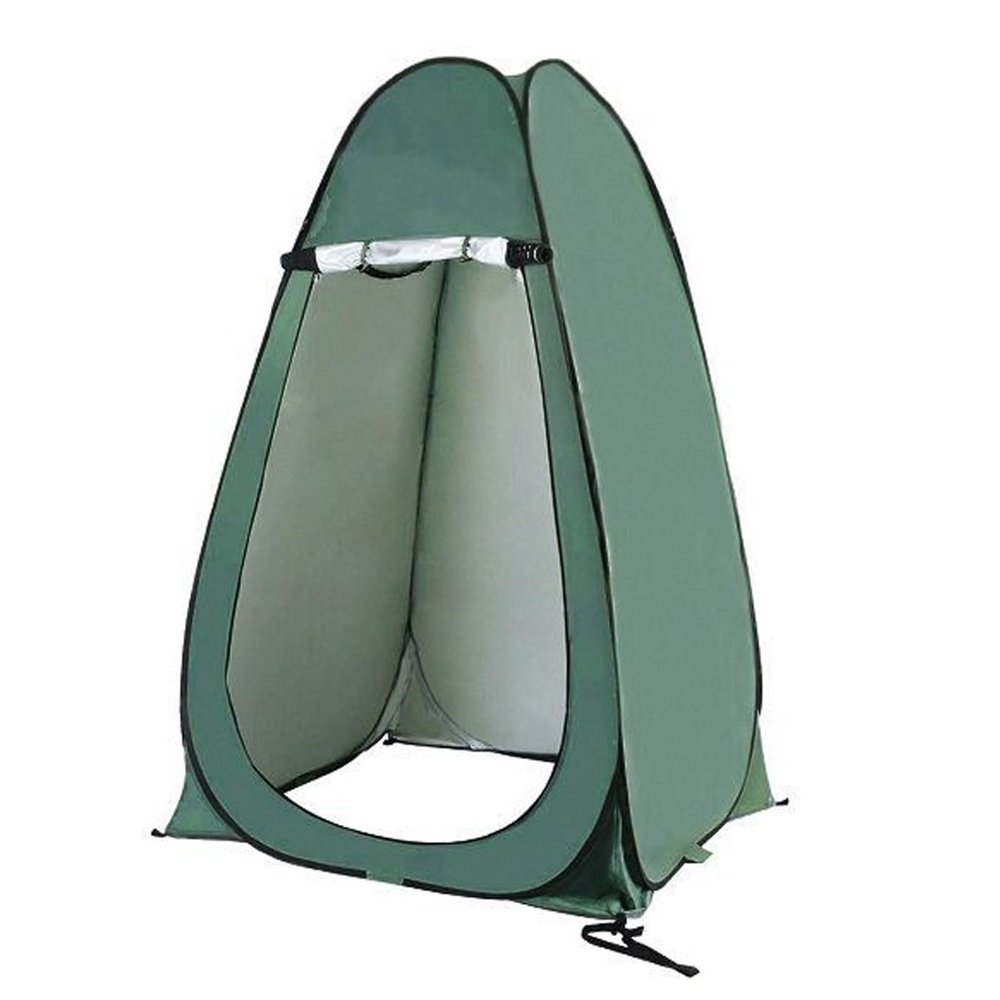 Camping Shower Tent Privacy Tent-pop-up Changing Room Portable Awning Outdoor Camping Hiking Beach Picnic Fishing Carrying Bag-Pontoon Boat Changing Room Pop Up Privacy Tent (Green)