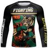 Red Plume Men's Compression Sports Shirt Cool Lightning Running Long Sleeve Tee view 1