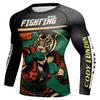 Red Plume Men's Compression Sports Shirt Cool Lightning Running Long Sleeve Tee view 3