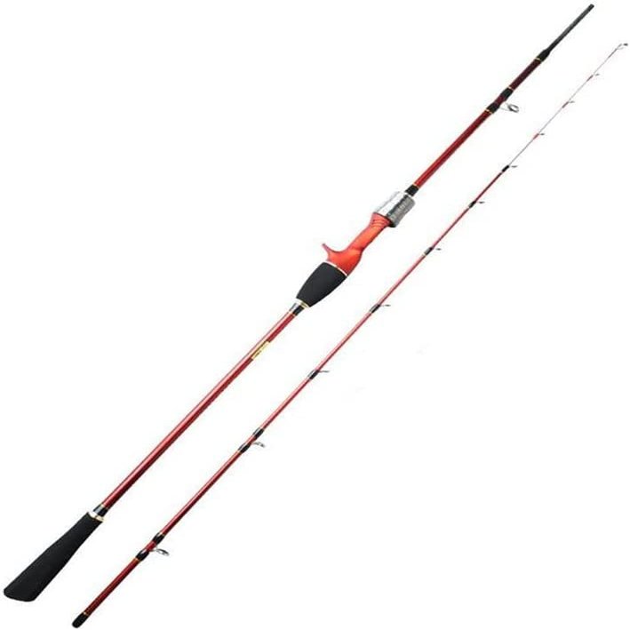 Portable Fishing Rod Fishing Pole Outdoor Fishing Rod with Non-Slip Handle High Carbon Fiber Baitcasting Rods for Travel Freshwater Saltwater Rod Easy to Carry