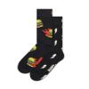 Happy Socks Foodie Design Sustainable Crew Sock Gift Box Sets- For Men and Women- Burger, Ice Cream, Picnic (US, Alpha, Small, Medium, Regular, Regular, 2-Pack Blast Off Burger Socks Gift Set) view 3