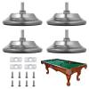 Billiard Table Leg Levelers, 4 Pcs Pool Table Leg Leveling Risers 5D with Adjustable Height, Robust Metal Table Leveling Feet for Billiard Tables, Ping-Pong Tables, Soccer Tables