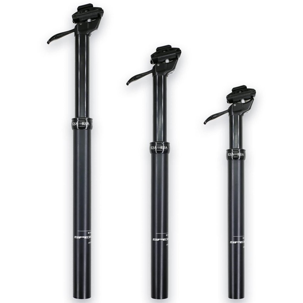 DJC Bike Dropper Seatpost 100mm 125mm 150mm Travel Manual Control Lever Height Adjustable Seatpost Cableless MTB Road Bike Hydraulic EXA Form Speedup (100mm Travel 27.2mm Diameter)