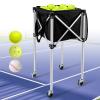 Angooni Professional Tennis Cart with Silent PU Wheels - Sturdy and Lightweight Tennis Ball Cart with 150-Ball Capacity - Portable Tennis Balls Basket & Reliable Ball Carrier view 1