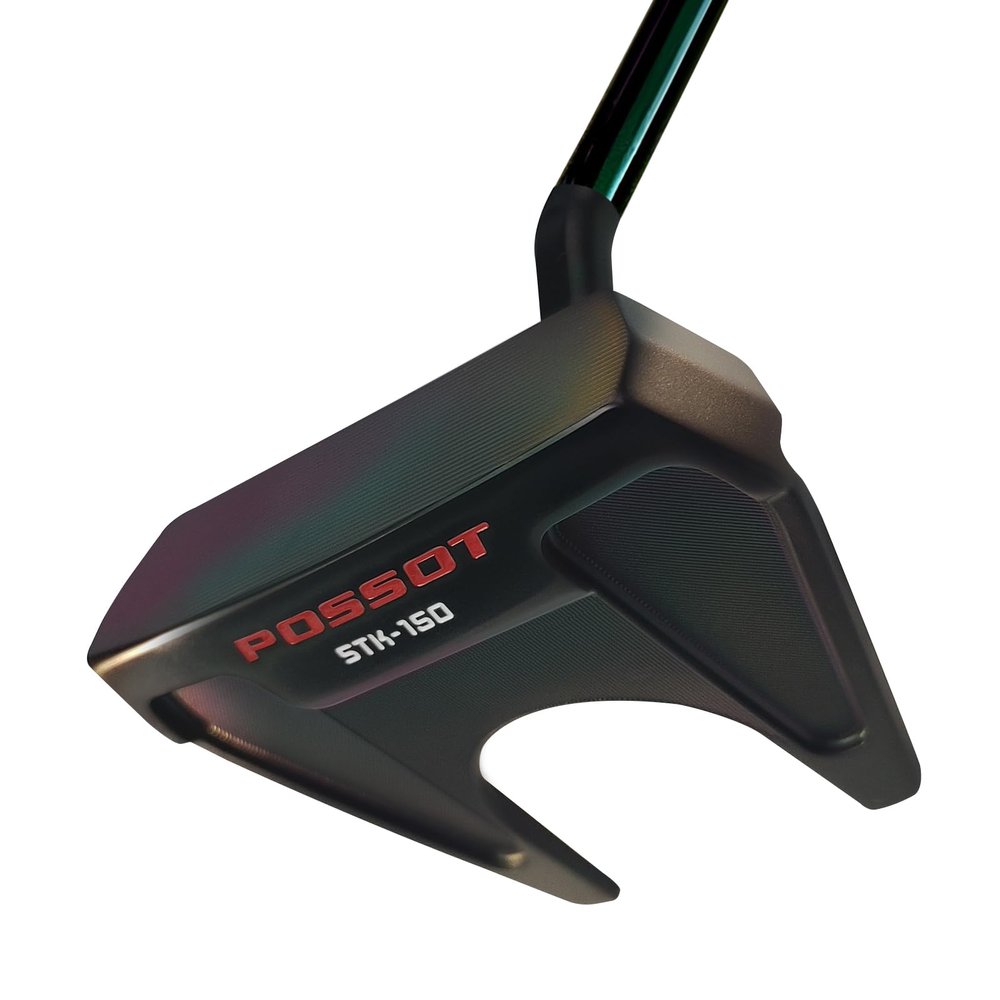 POSSOT Golf Putter for Man Right Hand, 304 Powder Metallurgy Stainless Steel, 34 Inch Black Colorful