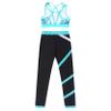 Huimingda Kids Girls Bra Crop Top Athletic Leggings Two Pieces Set Dance Sports Outfits Yoga Fitness Workout Tracksuit Leaf 12 Years view 4