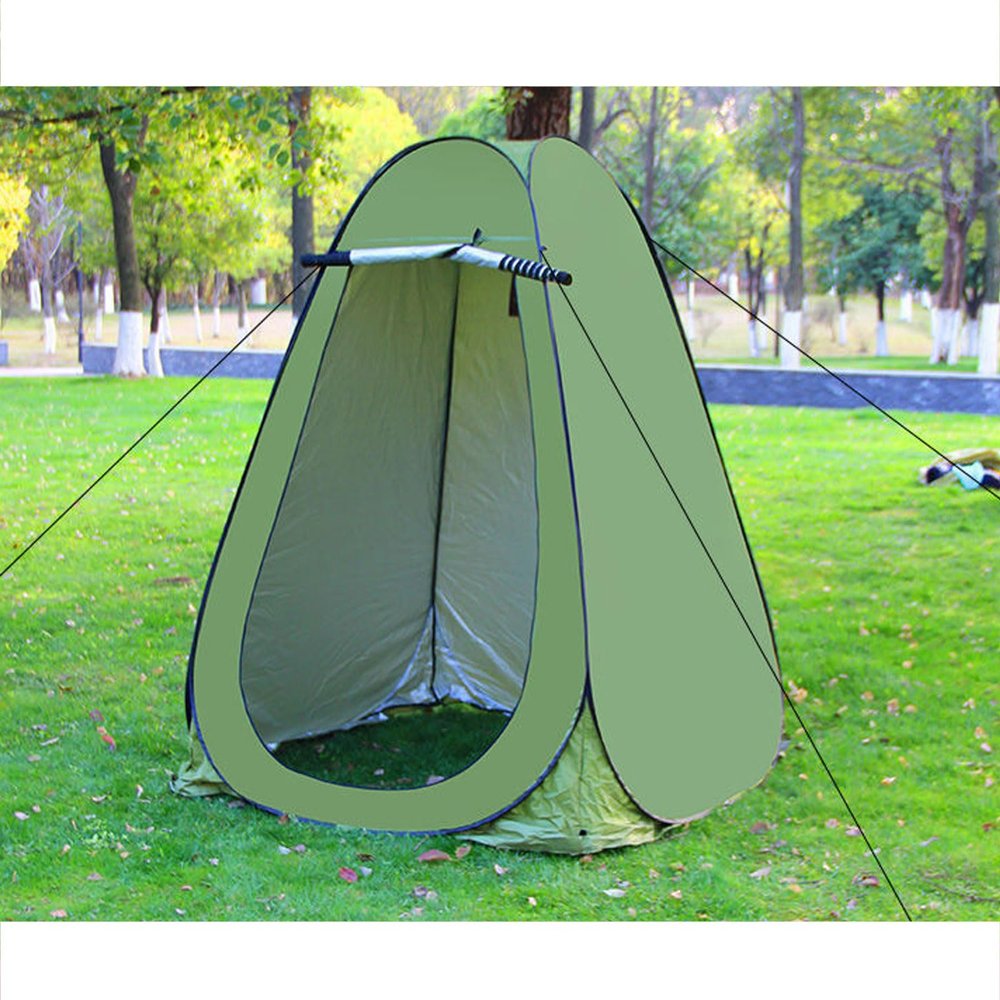 1-2 Person Pop-up Privacy Tent for Portable Toilet, Outdoor Portable Changing Room, Bathroom Tent, Cartoon Boat Changing Room, Outdoor Shower Room.Outdoor Waterproof Portable Locker Room (Green)