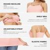 Accbiety 3 Pack Womens Camisole with Built in Bra Adjustable Strap Tank Tops for Women Cami Shelf Bra Cotton Undershirt Black White Pink XXL view 3