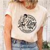 Day You Deserve Shirt Have The Day You Deserve Crop Top Have The Day You Deserve T-Shirt Plus Size Funny Graphic Tee Casual Loose Tops Plus Size 5XL Beige view 3