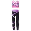 Huimingda Kids Girls Bra Crop Top Athletic Leggings Two Pieces Set Dance Sports Outfits Yoga Fitness Workout Tracksuit Gardenia Rose 14 Years view 1