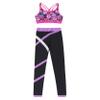 Huimingda Kids Girls Bra Crop Top Athletic Leggings Two Pieces Set Dance Sports Outfits Yoga Fitness Workout Tracksuit Gardenia Rose 14 Years view 3