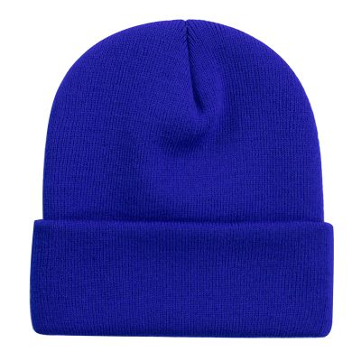 ZOORON 1&2 Packs Beanie for Men Women Men's Beanie Hat Acrylic Knit Cuff Beanie Cap Slouchy Knit Skull Cap Warm Winter hat Bright Blue