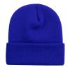 ZOORON 1&2 Packs Beanie for Men Women Men's Beanie Hat Acrylic Knit Cuff Beanie Cap Slouchy Knit Skull Cap Warm Winter hat Bright Blue view 1
