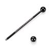 14G Industrial Piercing Jewelry 1 1/2 Inch 38mm Industrial Barbell Earrings Black Cartilage Earring with Rainbow CZ Surgical Steel Body Jewelry for Women & Men view 3