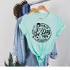 Have The Day You Deserve Crop Top Have The Day You Deserve Tank Have The Day You Deserve Tank Womens Casual Tshirts Funny Crewneck Skeleton Graphic Tee Aqua view 3