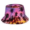 Cute Tropical Palm Tree Bucket Hats Summer Travel Beach Sun Hat Outdoor Hawaii Cap Unisex Women Men view 1