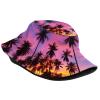Cute Tropical Palm Tree Bucket Hats Summer Travel Beach Sun Hat Outdoor Hawaii Cap Unisex Women Men view 2