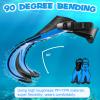 Supertrip Kids Snorkel Fins, Swim Fins for Lap Swimming, Adjustable Short Flippers, Travel Size Diving Fins Scuba Fins, Snorkeling Gear for Kids Boys Girls Age 6-14 view 3