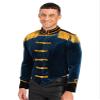 Alvivi Men's Long Sleeves Ringmaster Jackets Halloween Circus Costumes Luxury Velvet Blazer Coat Dark Blue Large view 4