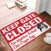 Backyard Bar Decor Keep Gate Closed Noter What The Dog Say Rug Shoe Mat Large Welcome Mats for Front Door (Size : 50X80CM) view 1