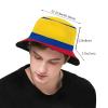 Cute Colombia Flag Bucket Hats Summer Travel Beach Sun Hat Outdoor Colombian Cap Unisex Women Men view 3