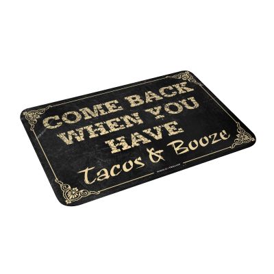 Man Cave Decor and Accessories Come Back When You Have Tacos and Booze Mat Farmhouse Bathroom Rug Indoor Fall Decor (Size : 40X60CM)