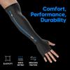 PULSAR eS Gaming Arm Sleeve for Esports Gaming Compression Sleeve, Finger Long Medium Black view 3