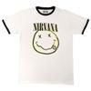 Men's Nirvana Double Happy Face T-Shirt Large White view 1
