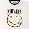 Men's Nirvana Double Happy Face T-Shirt Large White view 3