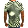 T Shirts for Men Graphic 3D Print Short Sleeve Summer Shirt Casual Stylish Crewneck Work Pullover Shirt Going Out Polo Shirt for Men Green M view 3