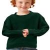 INFULEIMU Girls Sweaters Crewneck Long Sleeve Kids Sweater Fall Winter Chunky Knit Pullover Jumper 5-14 Green view 4