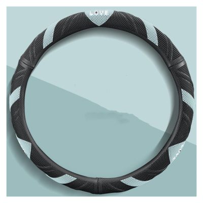 FUERU Car Steering Wheel Cover Set Car Steering Wheel Cover Honeycomb Gel Soft Skin-Friendly Fashion Car Interior Accessories (Color : 5#)
