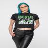 Green Day Crop Top T Shirt American Idiot Wings Band Logo Official Womens Size S view 3
