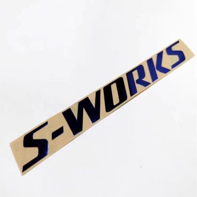 Lightning/Sagan/S-Works/S Decals Stickers for Bike Frame Cycle Aluminum Alloy Head Label Cycling MTB Road Bicycle (Blue s-Works)