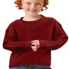 INFULEIMU Girls Sweaters Crewneck Long Sleeve Kids Sweater Fall Winter Chunky Knit Pullover Jumper 5-14 Red view 4