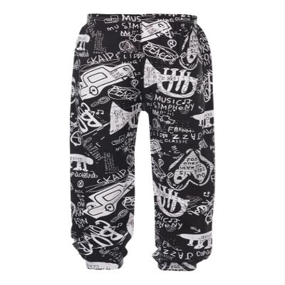 easyforever Kids Boys Girls Flower Leaf Elephant Geometry Pattern Trousers Yoga Hippie Sport Harem Pants Beach Bloomers Type E 9-10 Years