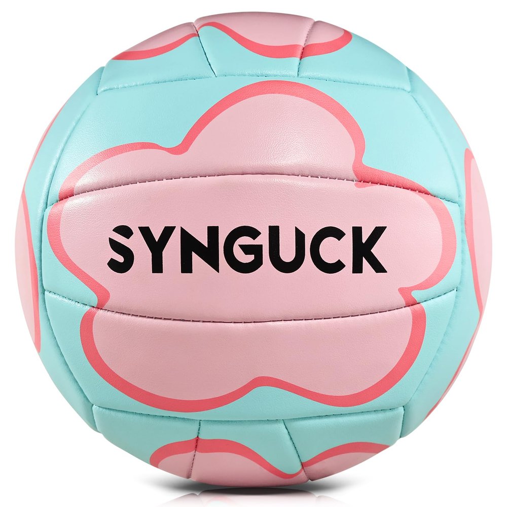 SYNGUCK Volleyball Size 5 Official Soft Indoor Outdoor Volleyballs Sports Training Game Play Ball for Youth, Teenager, Adult