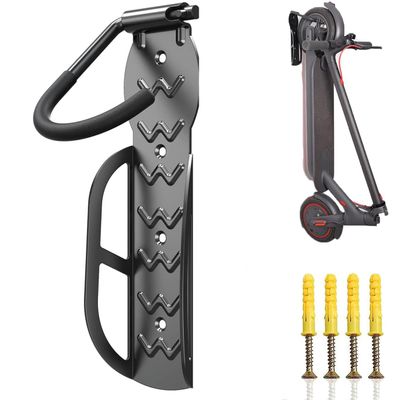 Eletric Scooter Rack Wall Mount,Scooter Hangers for Indoor,Garage,Shed, Vertical Hook Holder for Bike,Electric Scooter,Kid Scooter, Heavy Duty Holds Up to 60 lbs-1pcs