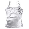 FEESHOW Men's Shiny Metallic Patent Leather Camisole Yoga Jazz Hip Hop Costume Dance Performance Silver X-Large view 3