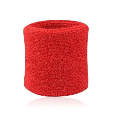 CLENEA 1pc Unisex Cotton Wristband French Terry Cotton Sweatband Sports Wrist Tennis Yoga Sports Dai 8x8cm (Size : Red, Color : 80X80MM)