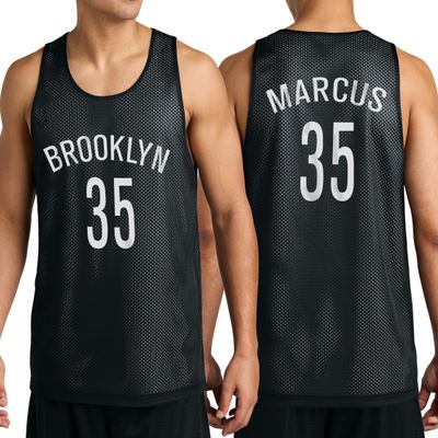 Personalized Basketball Jersey w/Add Your Team Name and Number Adult Sports Tee Design 03