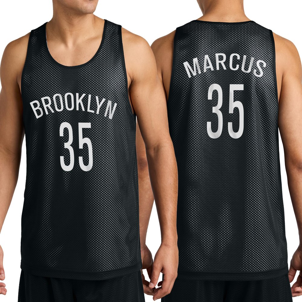 Personalized Basketball Jersey w/Add Your Team Name and Number Adult Sports Tee Design 03