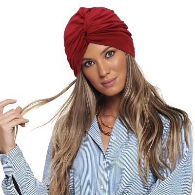 Swim Caps for Women Swimming for Long Short Hair Elastic Fabric Pleated Turban Hat Ear Protection Rafting Spring Bathing Cap for Girls Ladies Comfortable Sleep Bonnet Night Cap
