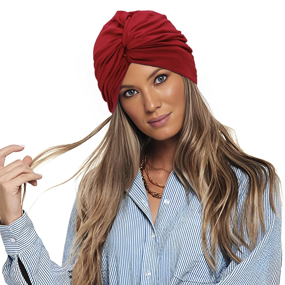 Swim Caps for Women Swimming for Long Short Hair Elastic Fabric Pleated Turban Hat Ear Protection Rafting Spring Bathing Cap for Girls Ladies Comfortable Sleep Bonnet Night Cap
