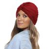Swim Caps for Women Swimming for Long Short Hair Elastic Fabric Pleated Turban Hat Ear Protection Rafting Spring Bathing Cap for Girls Ladies Comfortable Sleep Bonnet Night Cap view 2