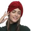 Swim Caps for Women Swimming for Long Short Hair Elastic Fabric Pleated Turban Hat Ear Protection Rafting Spring Bathing Cap for Girls Ladies Comfortable Sleep Bonnet Night Cap view 3