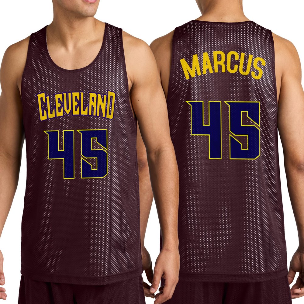 Personalized Basketball Jersey w/Add Your Team Name and Number Adult Sports Tee Design 06